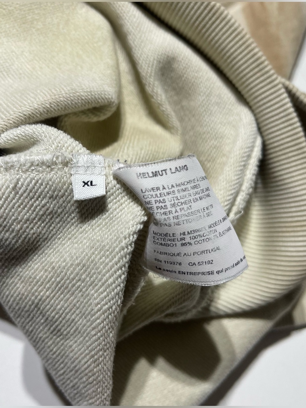Helmut Lang Strange Days Tie-Dye Sweatshirt SS20 Sand Brown Size XL As Is - Picture 8 of 8
